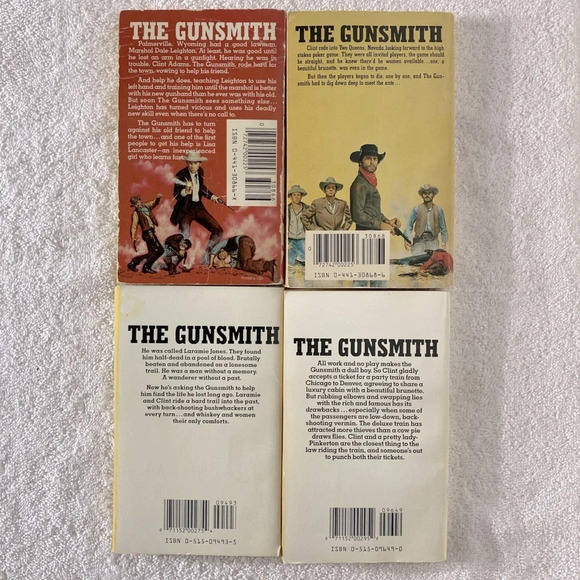 Vintage The Gunsmith All Action Western Romance Novel  x4 - Picture 14 of 14